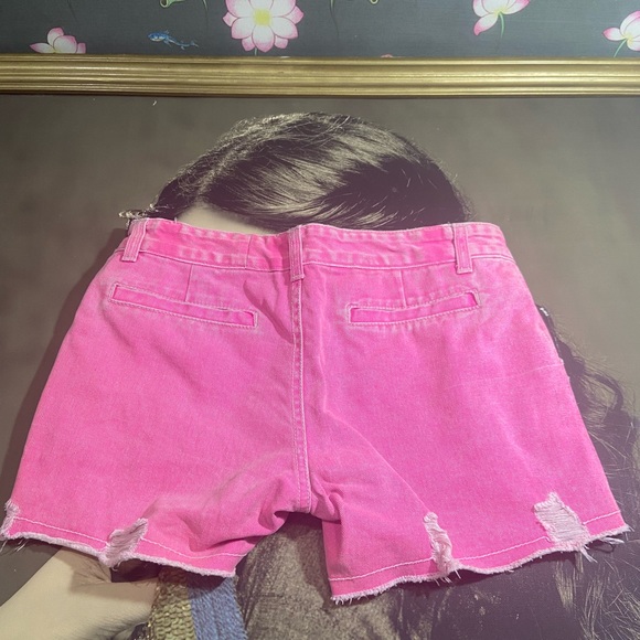 ⚫️Pink Hot Denim Shorts. Size - 30 - Picture 3 of 10